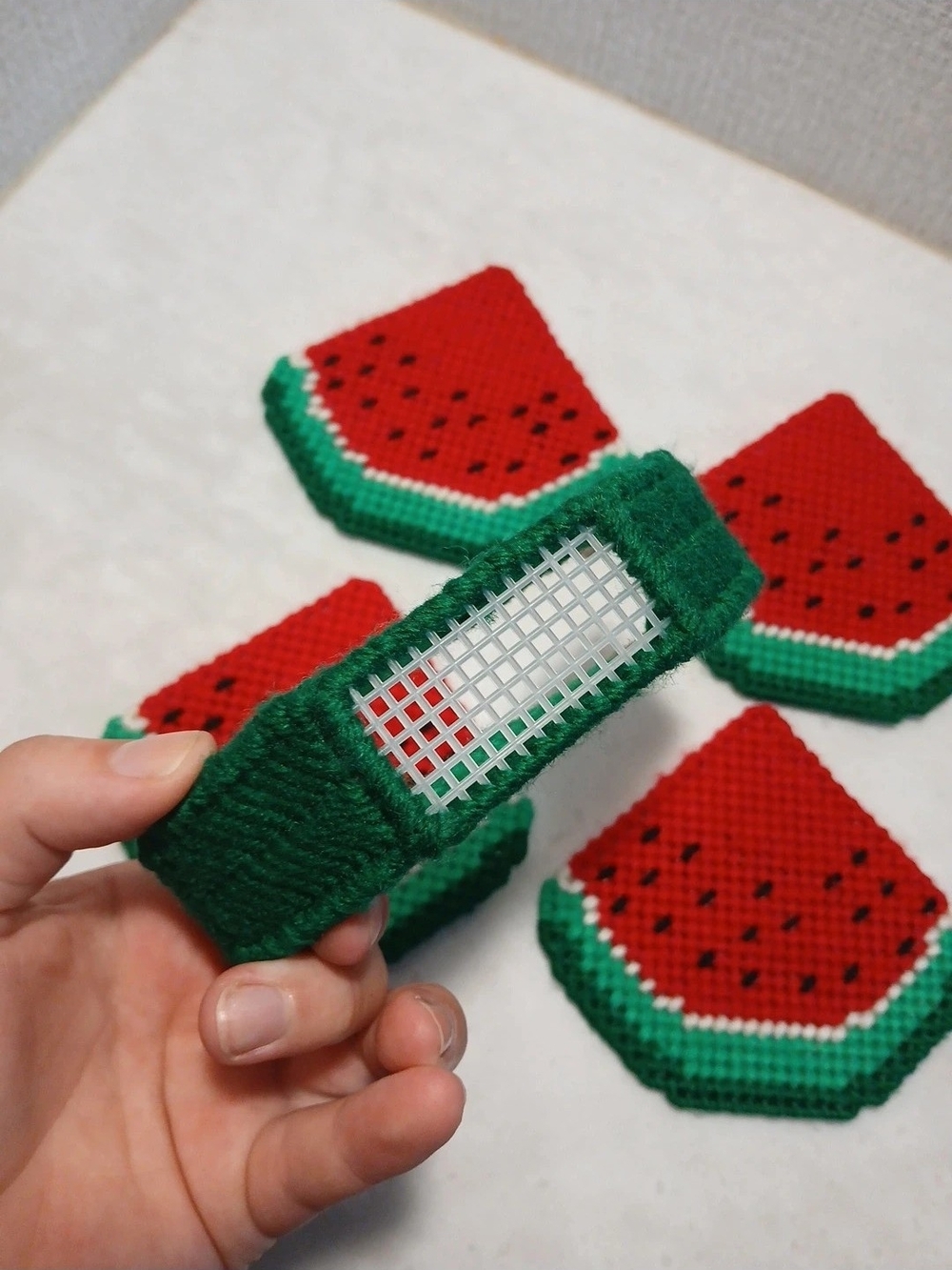 Handmade Watermelon Coasters - Picture 4 of 6